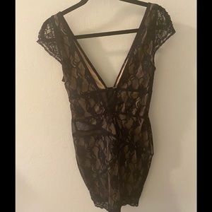 Bebe Black Lace Dress; Bebe Addiction Edition